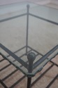68723: Pair CHARLESTON FORGE Glass Top Iron Base L