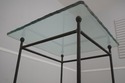 68723: Pair CHARLESTON FORGE Glass Top Iron Base L