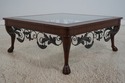 68701: MAITLAND SMITH Mahogany & Iron Trim Coffee 