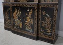 68752: DREXEL Chinoiserie Black Lacquer Paint Deco