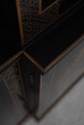 68752: DREXEL Chinoiserie Black Lacquer Paint Deco