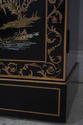 68752: DREXEL Chinoiserie Black Lacquer Paint Deco