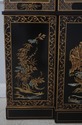 68752: DREXEL Chinoiserie Black Lacquer Paint Deco
