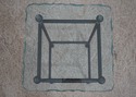 68724: CHARLESTON FORGE Iron Base Glass Top Occasi
