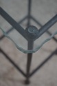 68724: CHARLESTON FORGE Iron Base Glass Top Occasi