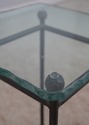 68724: CHARLESTON FORGE Iron Base Glass Top Occasi