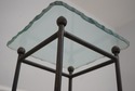 68724: CHARLESTON FORGE Iron Base Glass Top Occasi