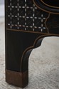 L73298: Chinese Lacquer Ebonized 6 Panel Screen Di