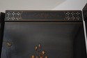 L73298: Chinese Lacquer Ebonized 6 Panel Screen Di