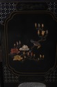 L73298: Chinese Lacquer Ebonized 6 Panel Screen Di
