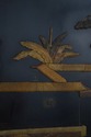 L73298: Chinese Lacquer Ebonized 6 Panel Screen Di