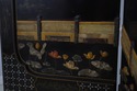 L73298: Chinese Lacquer Ebonized 6 Panel Screen Di