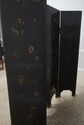 L73298: Chinese Lacquer Ebonized 6 Panel Screen Di