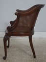 F73513: Vintage French Carved Cane Tub Chair