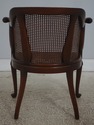 F73513: Vintage French Carved Cane Tub Chair