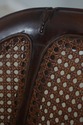 F73513: Vintage French Carved Cane Tub Chair