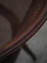 F73513: Vintage French Carved Cane Tub Chair