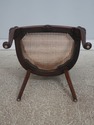 F73513: Vintage French Carved Cane Tub Chair