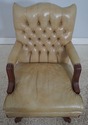 73549: Classic Leather Tufted Rolling Desk Chair