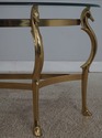 L73536: LABARGE Brass & Glass Horse Head Demilune 