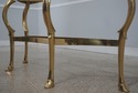 L73536: LABARGE Brass & Glass Horse Head Demilune 