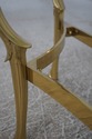 L73536: LABARGE Brass & Glass Horse Head Demilune 
