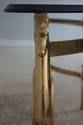 L73536: LABARGE Brass & Glass Horse Head Demilune 