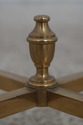 L73555: LABARGE Brass & Glass Pedestal Table Stand
