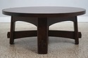 73425: STICKLEY Round Mission Oak Cocktail Table