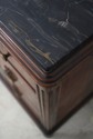 L73406: Vintage Neoclassical Marble Top Inlaid Dre