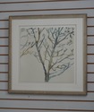 F60391EC: Pair Framed & Matted Modern Watercolors 