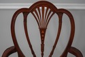 60383EC: Pair Inlaid Back Mahogany Shield Back Arm