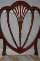 60383EC: Pair Inlaid Back Mahogany Shield Back Arm