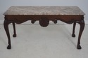 64606EC: BAKER Marble Top Paw Foot Mahogany Consol