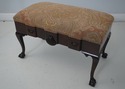 L64636EC: Chippendale Claw Foot Ottoman w. 2 Drawe