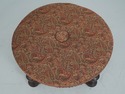 64093EC: Large Round Continental Style Upholstered