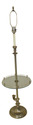 F30855EC: Quality Regency Style Brass & Glass Lamp