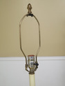 F30855EC: Quality Regency Style Brass & Glass Lamp