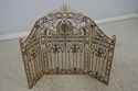 F67520: Neoclassical Iron 3 Panel Gold Finish Fire