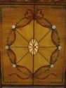 63208EC: Adams Paint Decorated 2 Door Commode Cabi