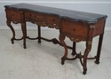 63020EC: Vintage Continental Style Marble Top Waln
