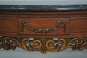 63020EC: Vintage Continental Style Marble Top Waln
