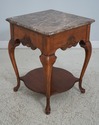 63573EC: DREXEL French Style Marble Top Nightstand