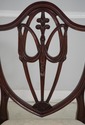 62463EC: Pair Carved Solid Mahogany Shield Back Si