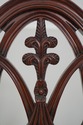 62463EC: Pair Carved Solid Mahogany Shield Back Si