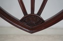 62463EC: Pair Carved Solid Mahogany Shield Back Si