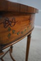 L63569EC: Adams Satinwood Paint Decorated Demilune