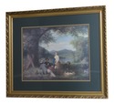 F53951EC: Framed & Matted Print Of Country Picnic