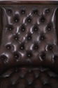 L72320: Pair Of Brown Tufted Leather Armchairs