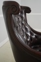 L72320: Pair Of Brown Tufted Leather Armchairs